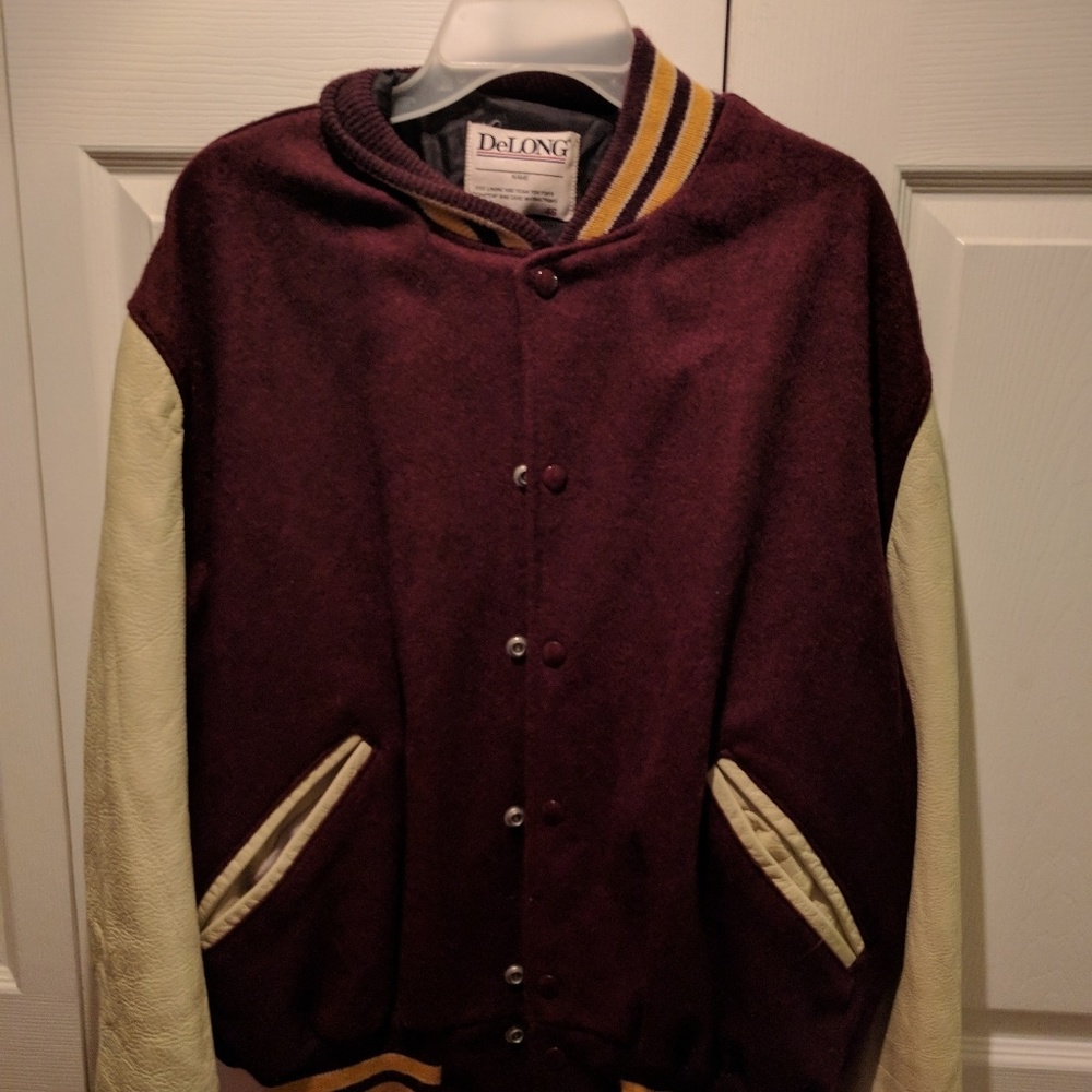 Men's DeLong Wool/Leather Letterman's Jacket